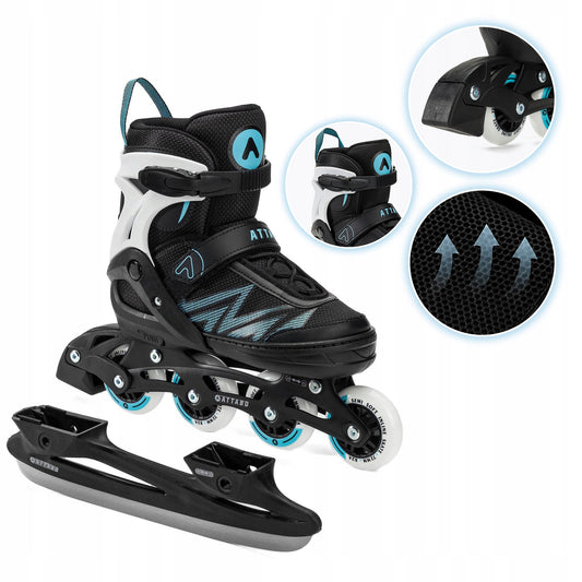 Riedučiai / pačiūžos viename komplekte ATTABO 2 in 1 Kylo, Mėlyni 