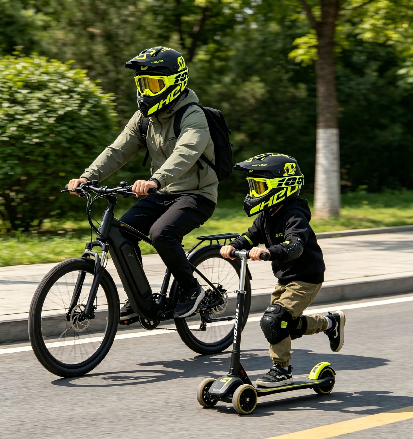 Vaikiškas Dviračių, BMX, Enduro, motokroso šalmas + akiniai
