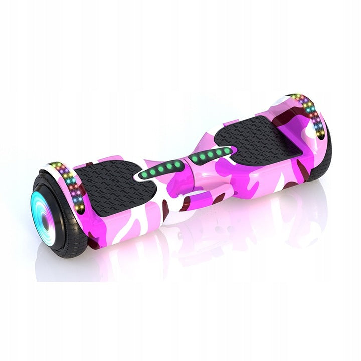 Camo rožinis riedis - elektrinė riedlentė su bluetooth ir LED