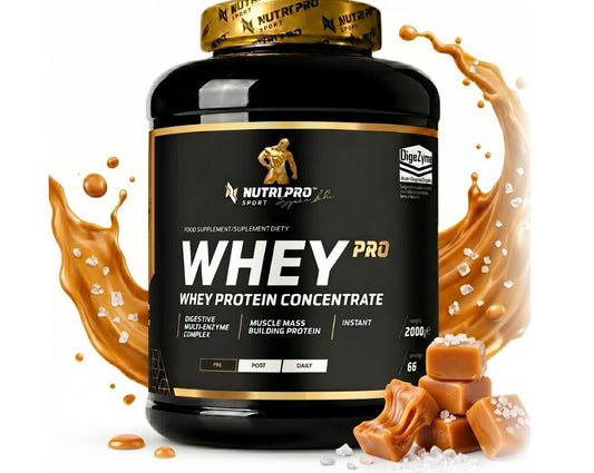 Nutri Pro Sport WPC Whey baltymai 2000g, Sudytos karamelės