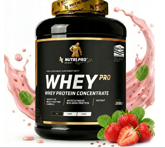 Nutri Pro Sport WPC Whey baltymai 2000g, Braškių
