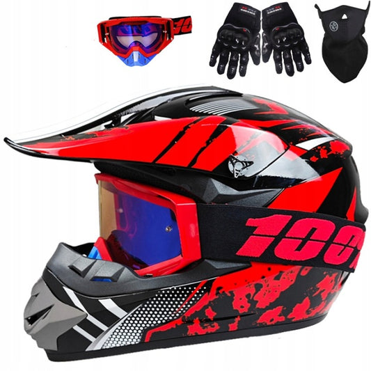 Dviračių, BMX, Enduro, motokroso šalmas, Raudonas