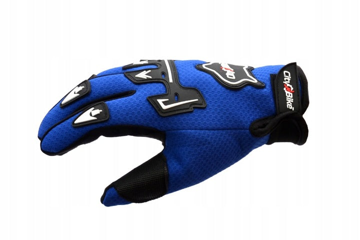 Cross motokroso BMX dviračių ir keturračių pirštinės vaikams, mėlynos