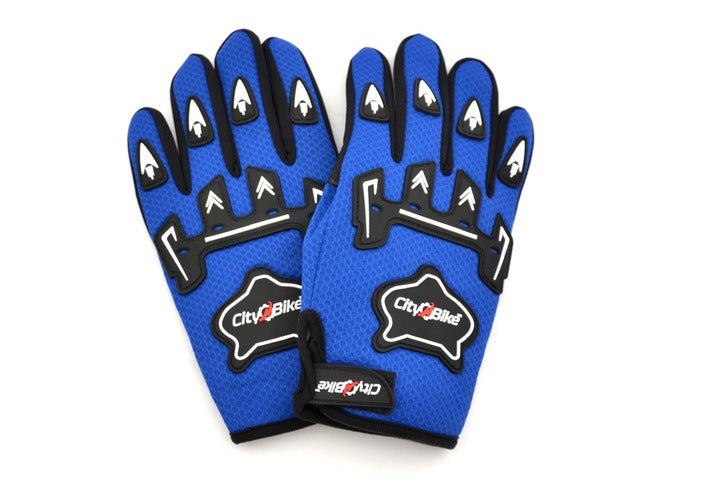 Cross motokroso BMX dviračių ir keturračių pirštinės vaikams, mėlynos