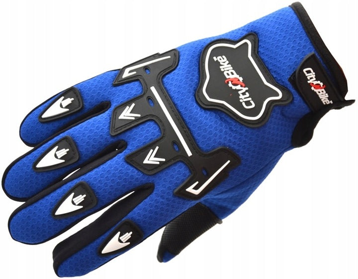 Cross motokroso BMX dviračių ir keturračių pirštinės vaikams, mėlynos