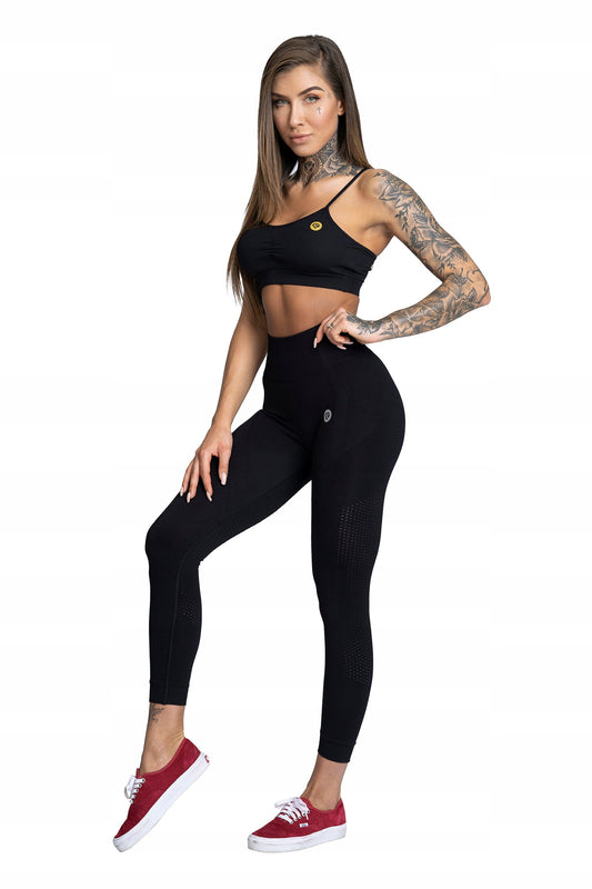 Juodos Gym Glamour Seamless tamprės