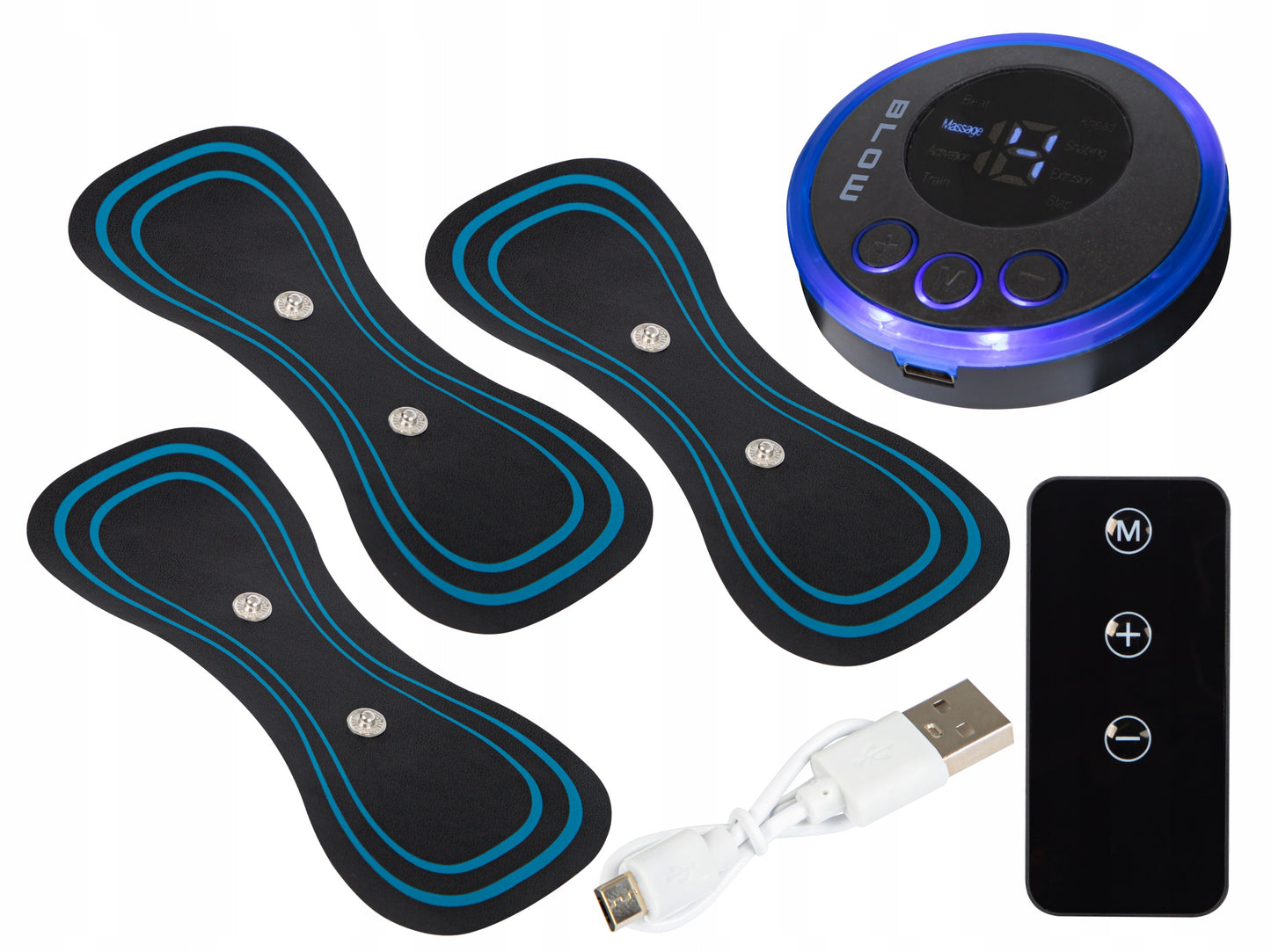 Mikrosrovių mini EMS raumenų masažuoklis