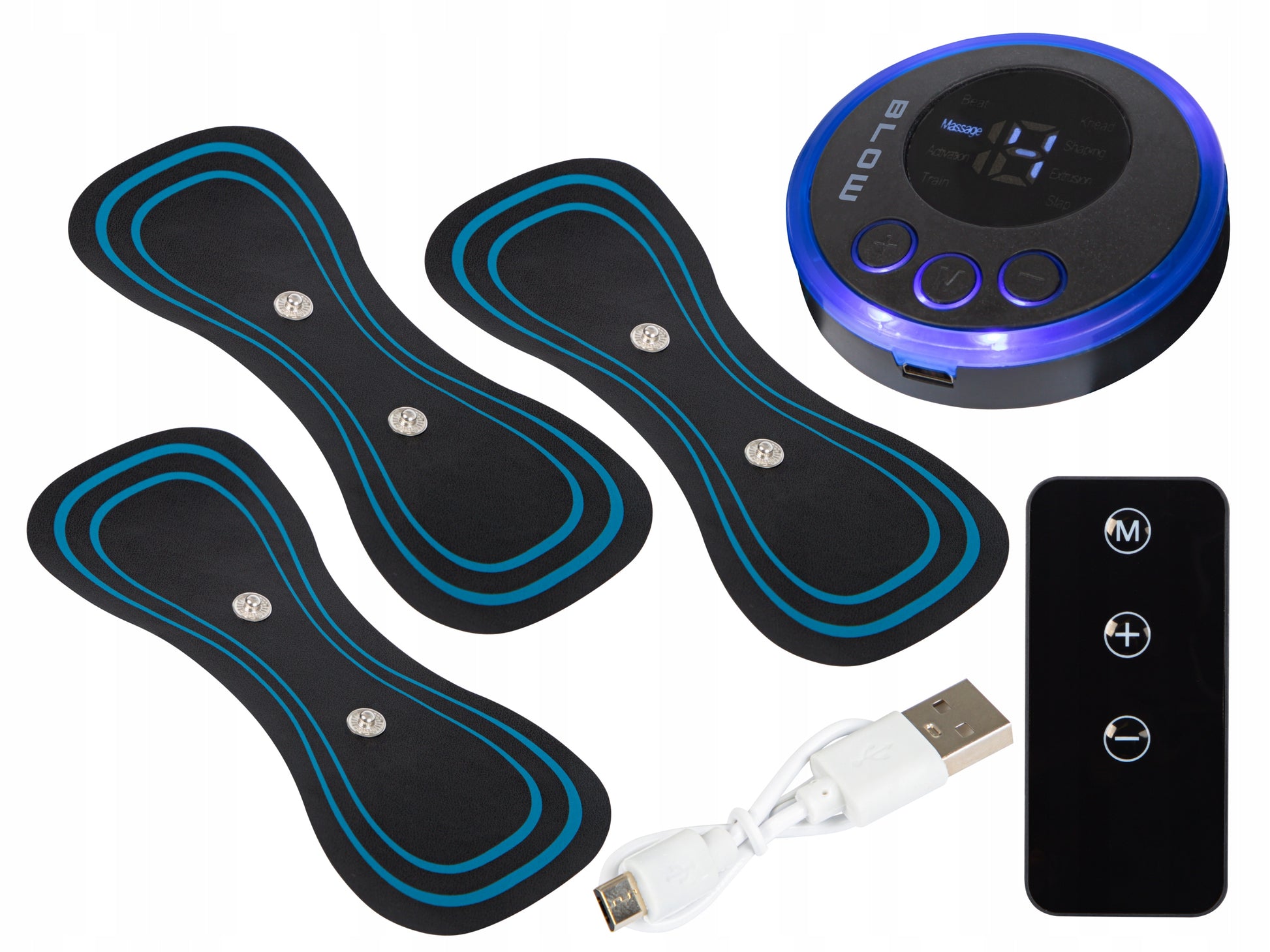 Mikrosrovių mini EMS raumenų masažuoklis