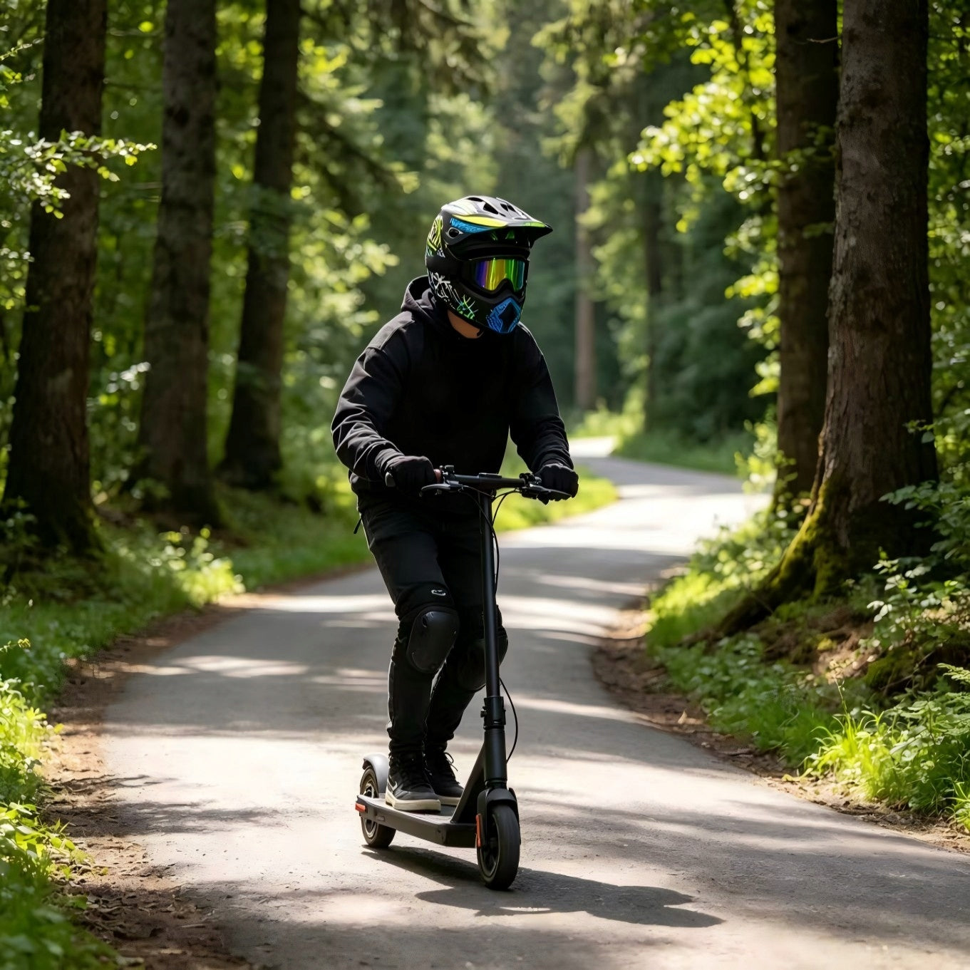 Dviračių, BMX, paspirtukų, motokroso šalmas + pirštinės + balaklava + akiniai