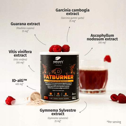 „Nature's Finest D-FatBurner“ Riebalų Degintojas – Garcinija, Gimnema – 150 g