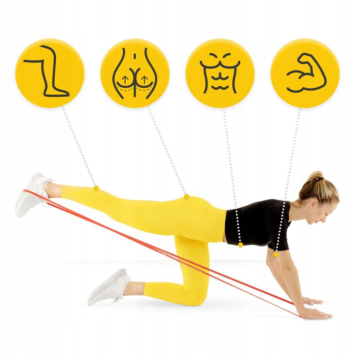 POWER BAND 4FIZJO ilgų treniruočių gumų rinkinys, 3 vnt.