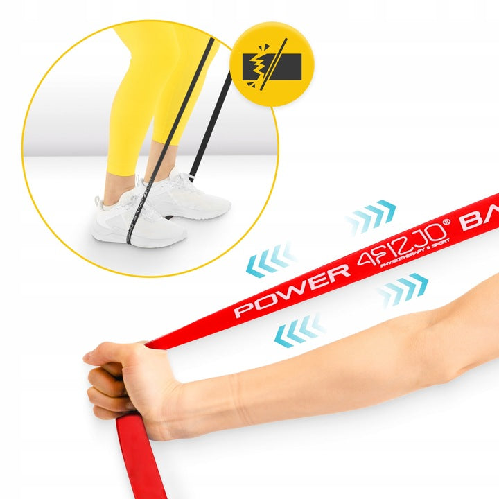 POWER BAND 4FIZJO ilgų treniruočių gumų rinkinys, 3 vnt.