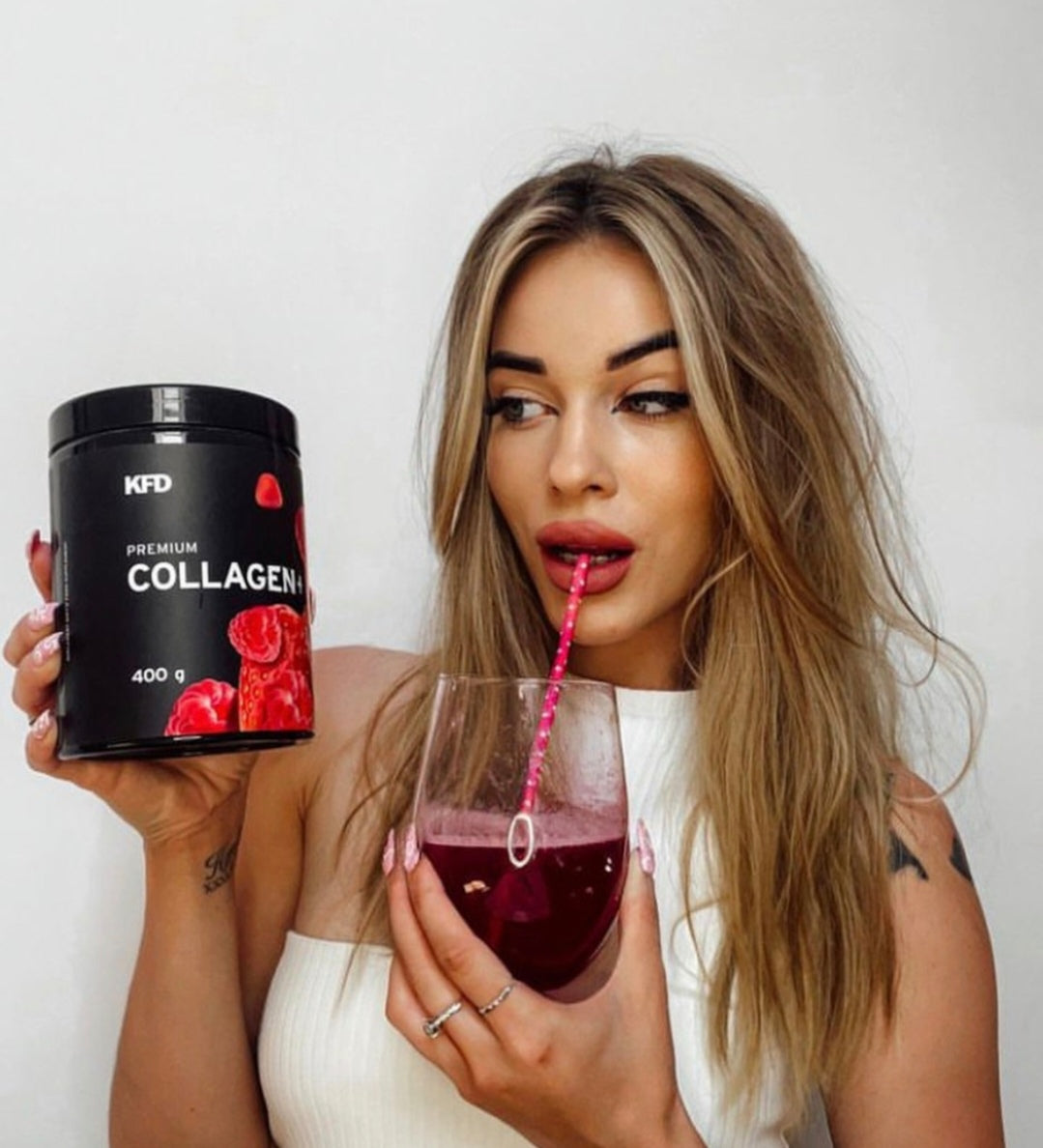 KFD Premium Collagen+ Kolagenas 400g Braškių ir Aviečių