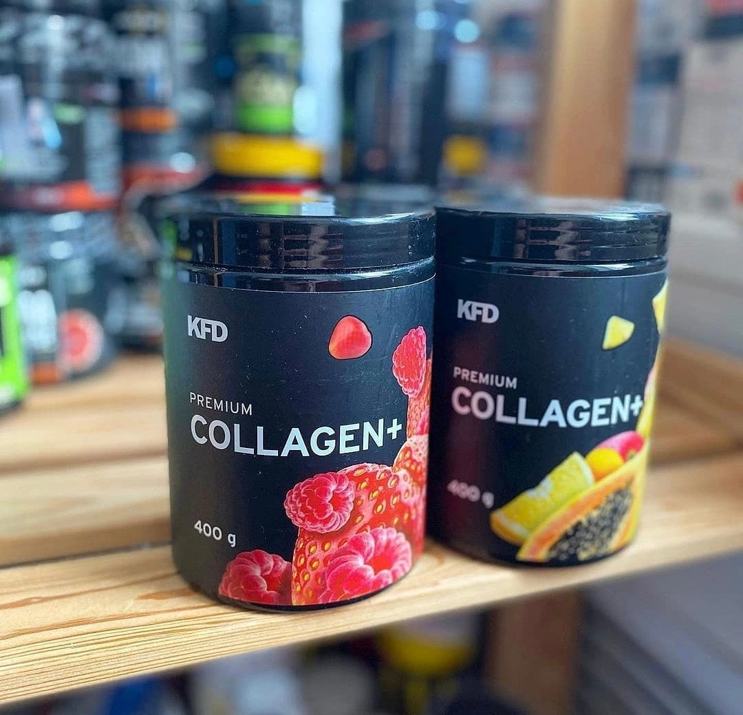 KFD Premium Collagen+ Kolagenas 400g Braškių ir Aviečių