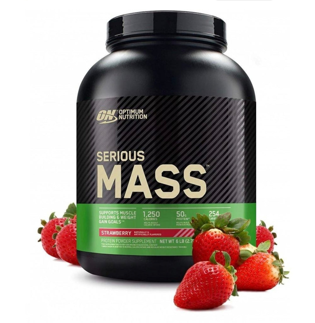 Optimum Nutrition Serious Mass Braškių 2730g