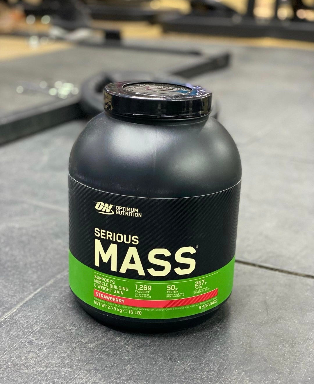 Optimum Nutrition Serious Mass Braškių 2730g