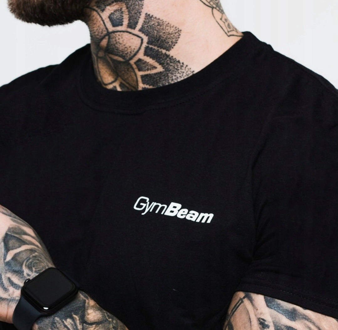 Gymbeam Cherry Black Juodi Basic vyriški marškinėliai