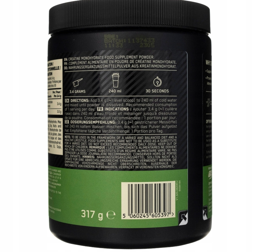 Optimum Nutrition Mikronizuotas Kreatinas Monohidratas 317g