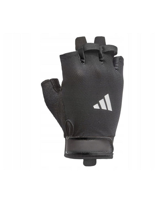 Unisex ADIDAS Essential treniruočių pirštinės (M dydis) juodos ir baltos