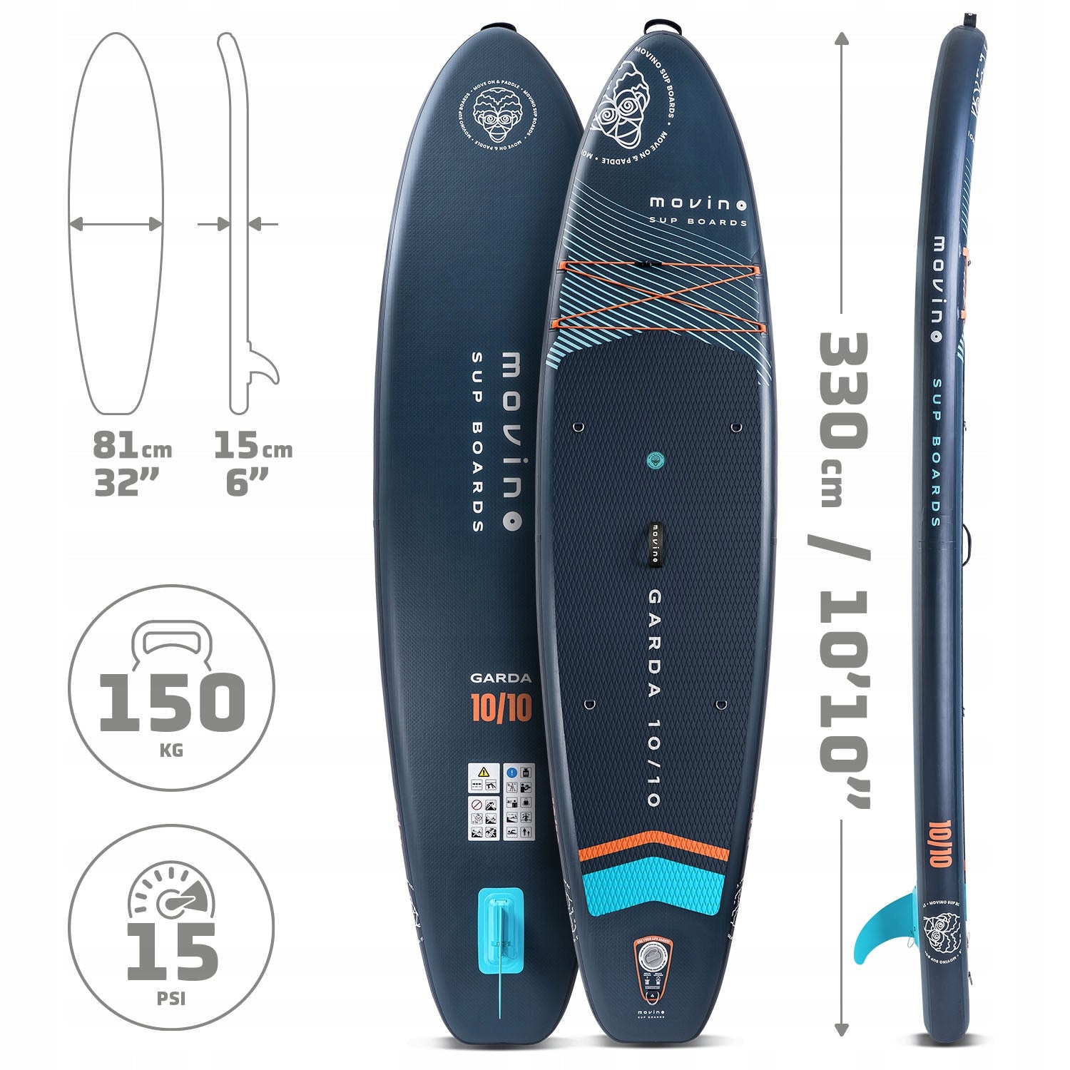 Movino irklentė 2in1 330cm