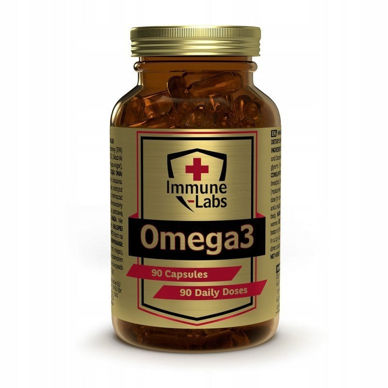 Immune-Labs Omega žuvų taukai 3, 90 kaps.