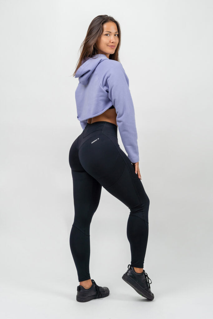 NEBBIA Cropped Hoodie GYM TIME Džemperis, Alyvinis