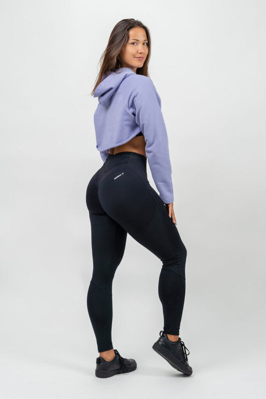 NEBBIA Cropped Hoodie GYM TIME Džemperis, Alyvinis