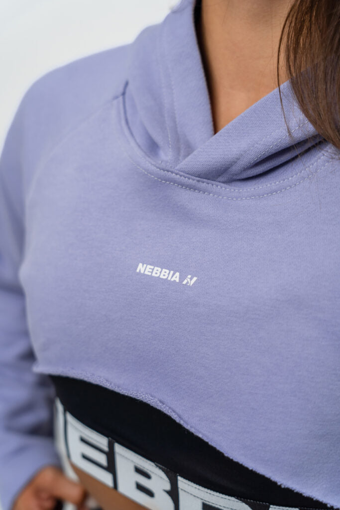 NEBBIA Cropped Hoodie GYM TIME Džemperis, Alyvinis