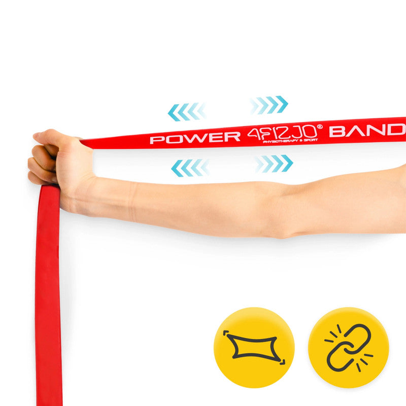 Pasipriešinimo juosta Power Band 4Fizjo, 208cm, raudona