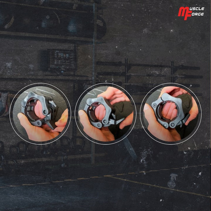 Olimpiniai grifono spaustukai / užraktai štangai 50 mm, 2 vnt.