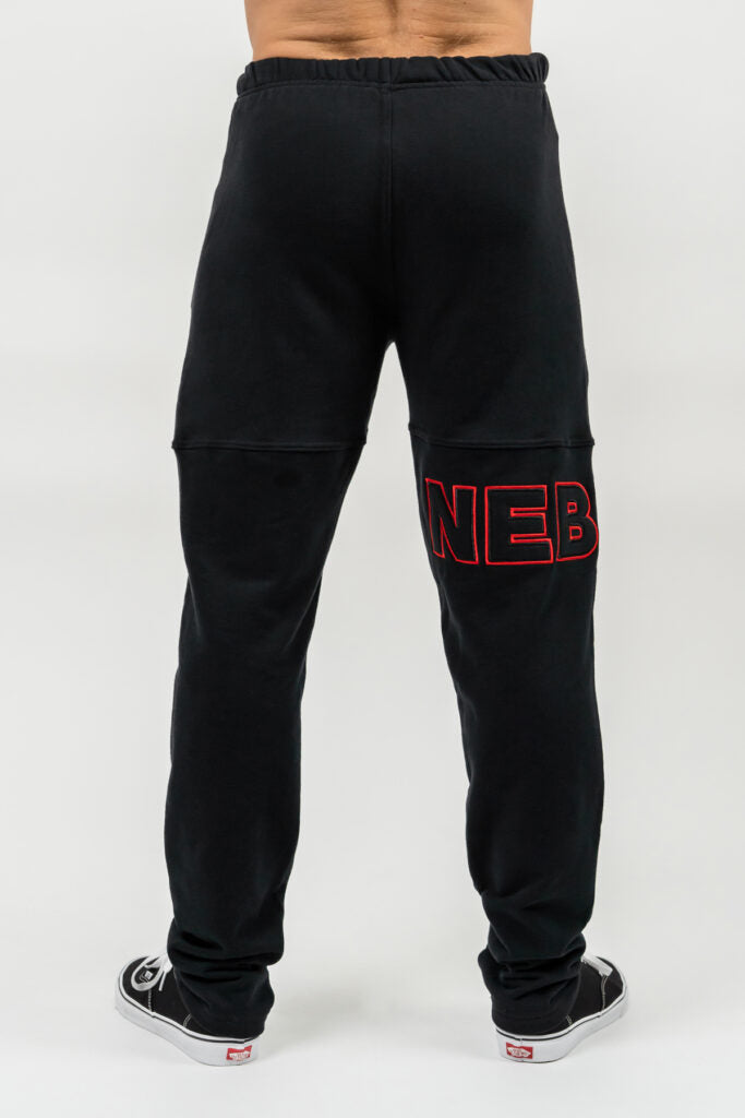 NEBBIA Gym COMMITMENT OLYMPIA laisvos kelnės, Juodos