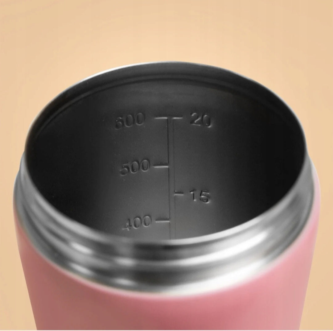 Nerūdijančio plieno plaktuvė su termomikseriu BeastPink 650ml, rožinė