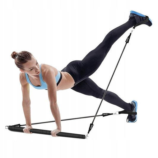 MuscleForge® prisitraukimo strypas su pasipriešinimo juostomis