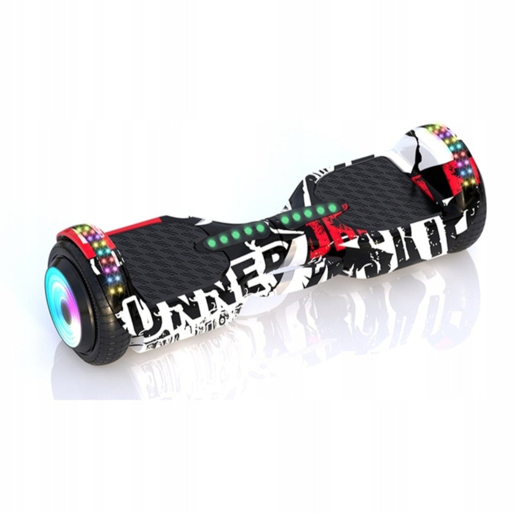Riedis / Elektrinė riedlentė su LED ratai ir Bluetooth 6,5 colio ratai