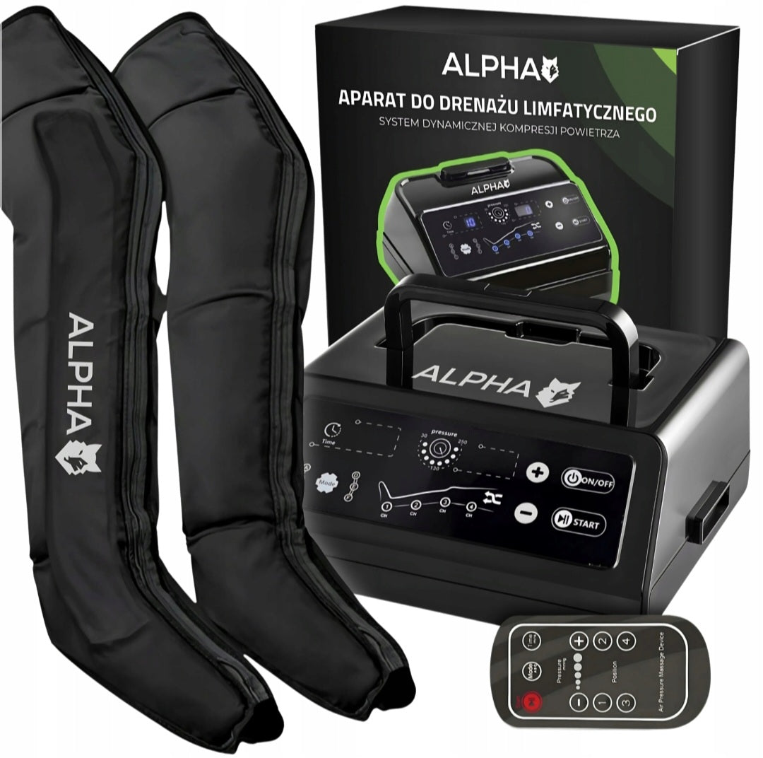 Alpha AMP-04 – automatinio limfodrenažo aparatas / masažuoklis kojoms