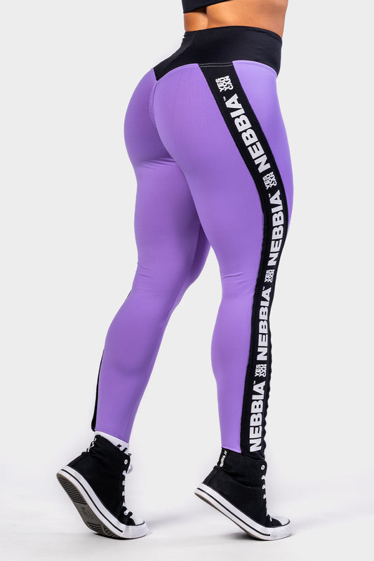 NEBBIA Side Stripe Tamprės auštu liemeniu, alyvinės