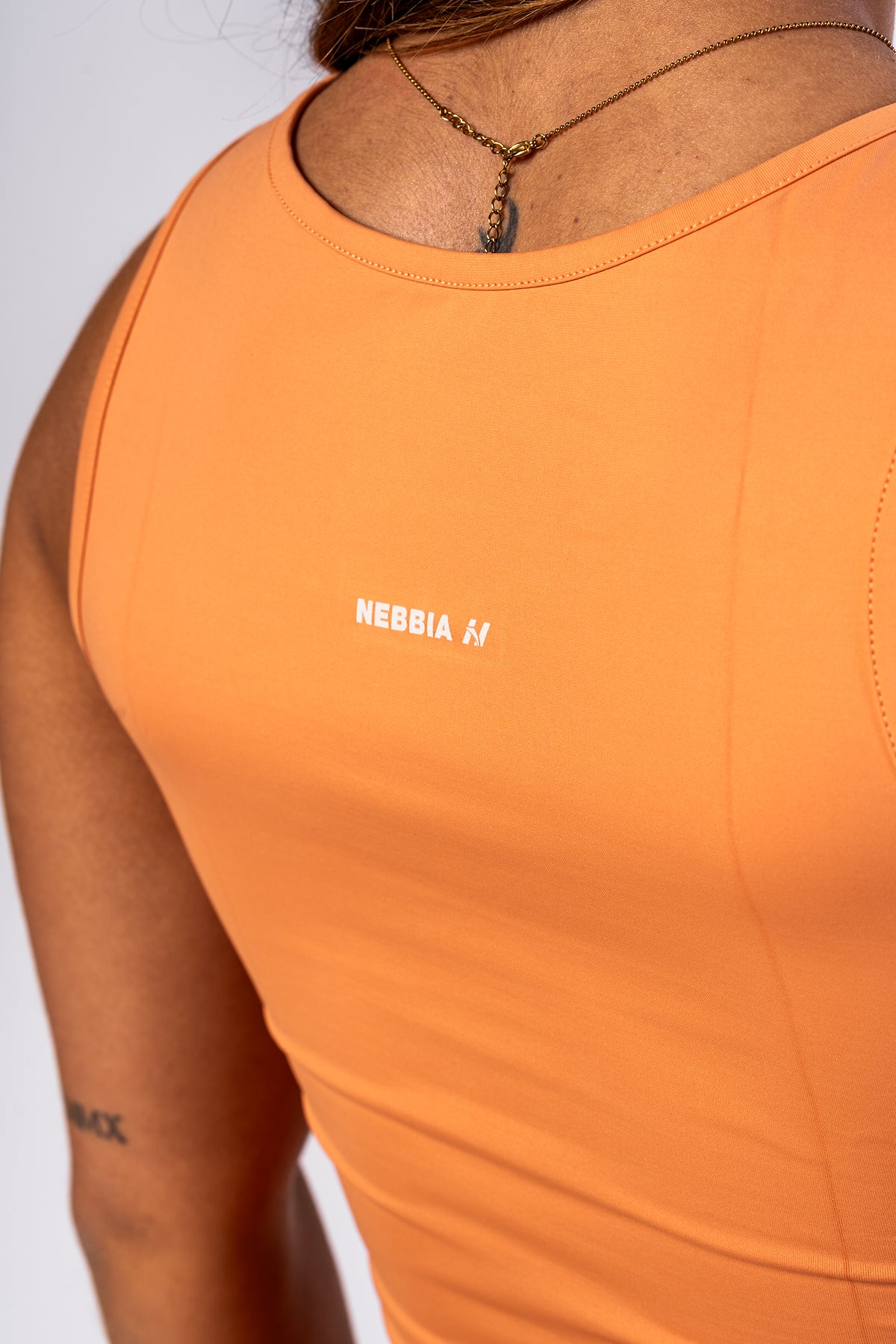 NEBBIA Cropped Tank Top CONFIDENCE Black Crop top palaidinė, Oranžinė