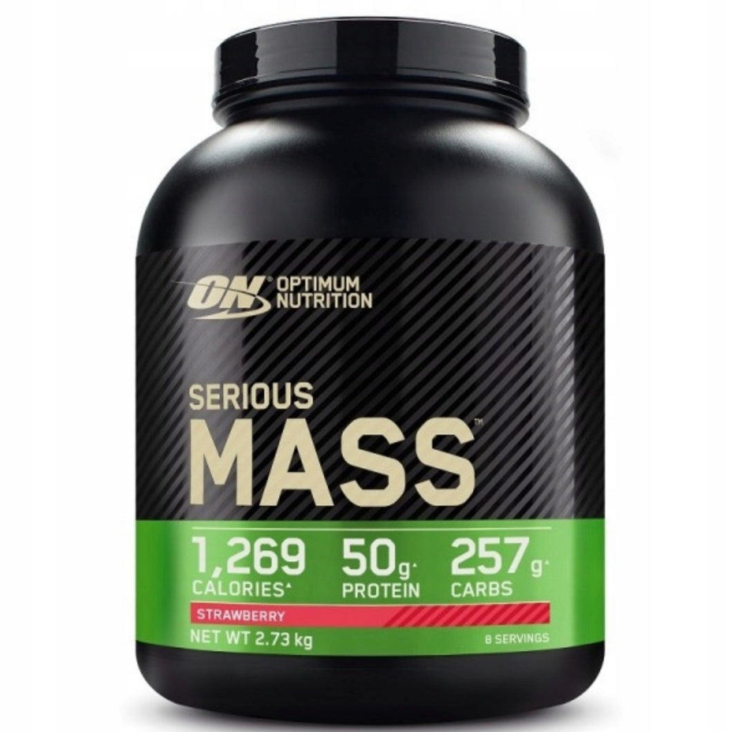 Optimum Nutrition Serious Mass Braškių 2730g