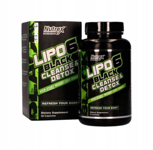 Nutrex Detoksikuojantis probiotikas Svorio metimui 60 kaps. Lipo 6 Black Cleanse