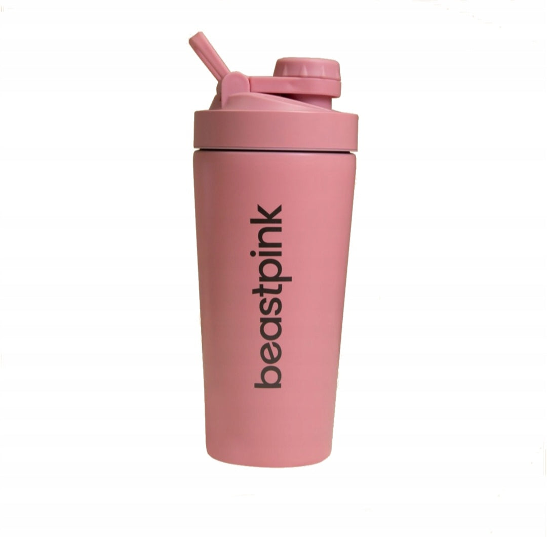 Nerūdijančio plieno plaktuvė su termomikseriu BeastPink 650ml, rožinė