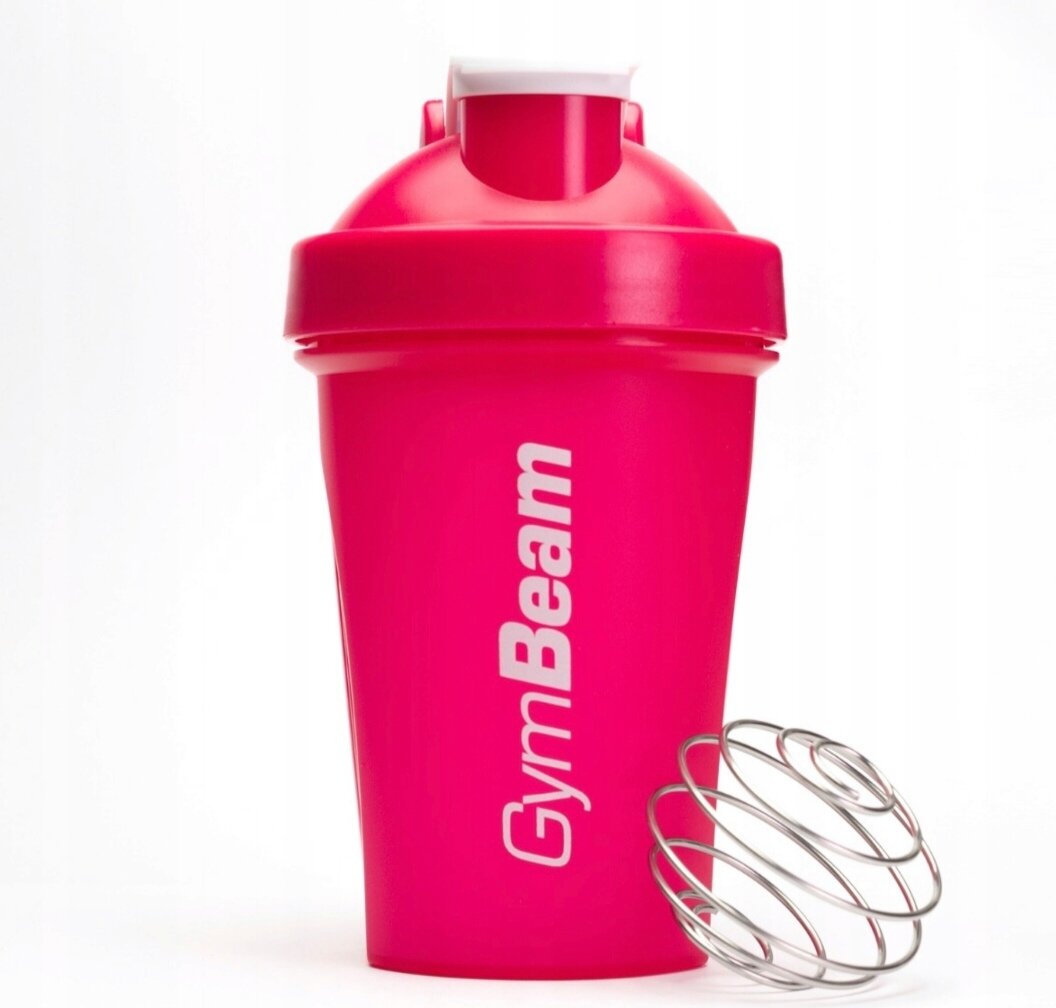 Rausva GymBeam plaktuvė / gertuvė 400ml