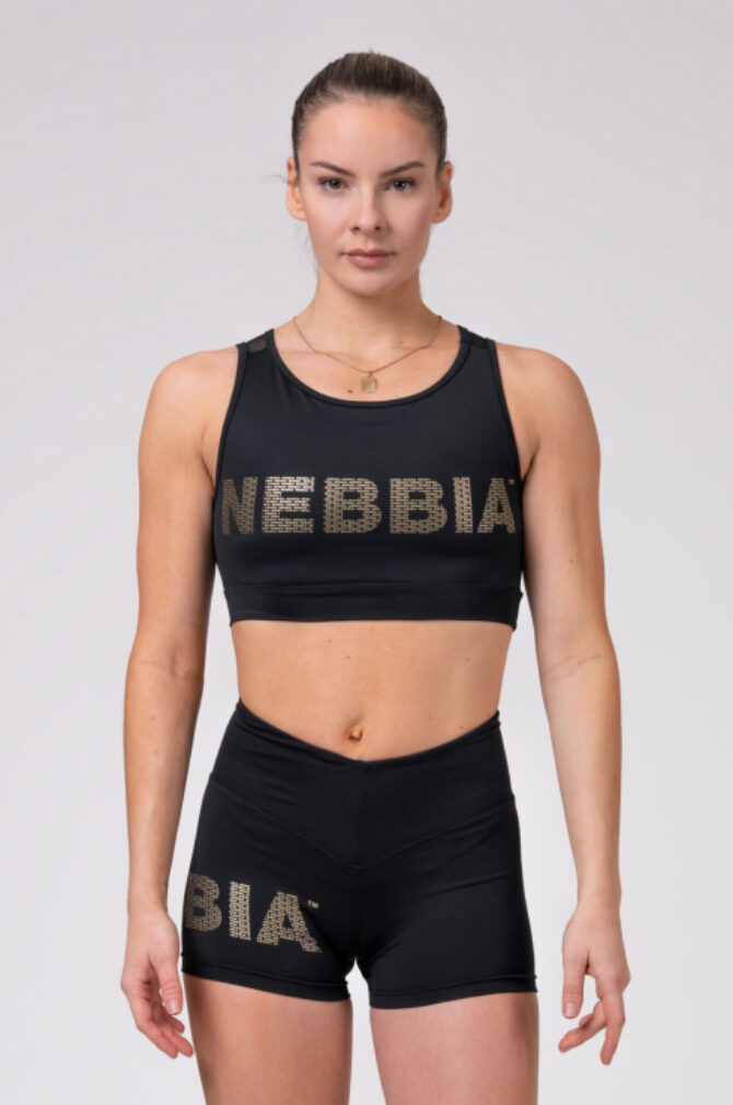 NEBBIA Gold Mesh Sportinė Liemenėlė / Braletė