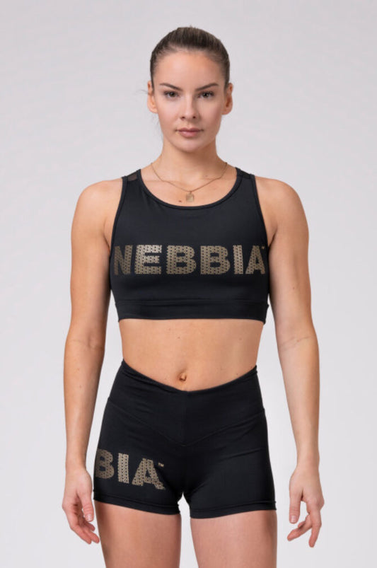 NEBBIA Gold Mesh Sportinė Liemenėlė / Braletė
