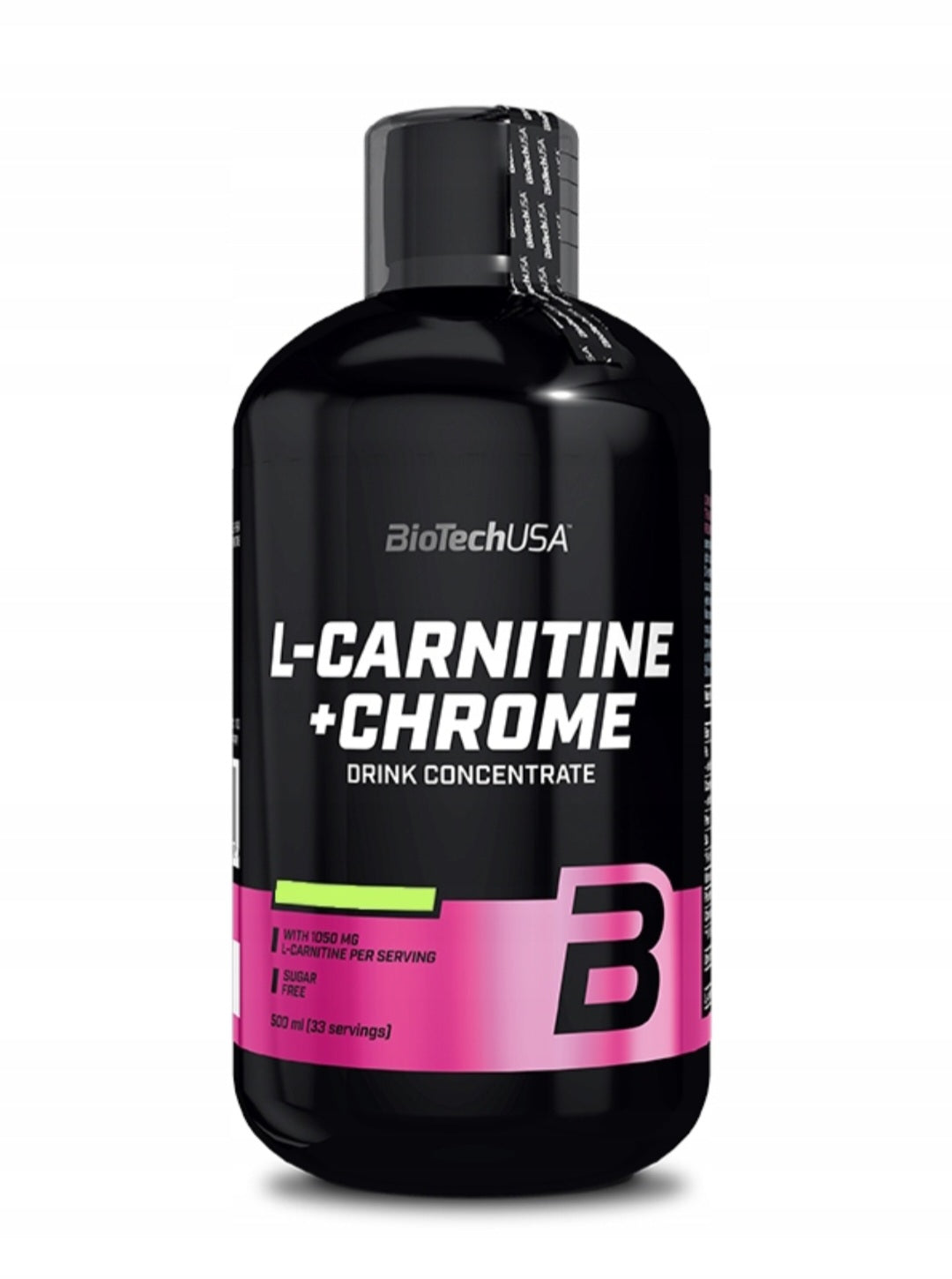 BioTech L-karnitinas + chromas 500 ml karnitino chromo, apelsinų skonio