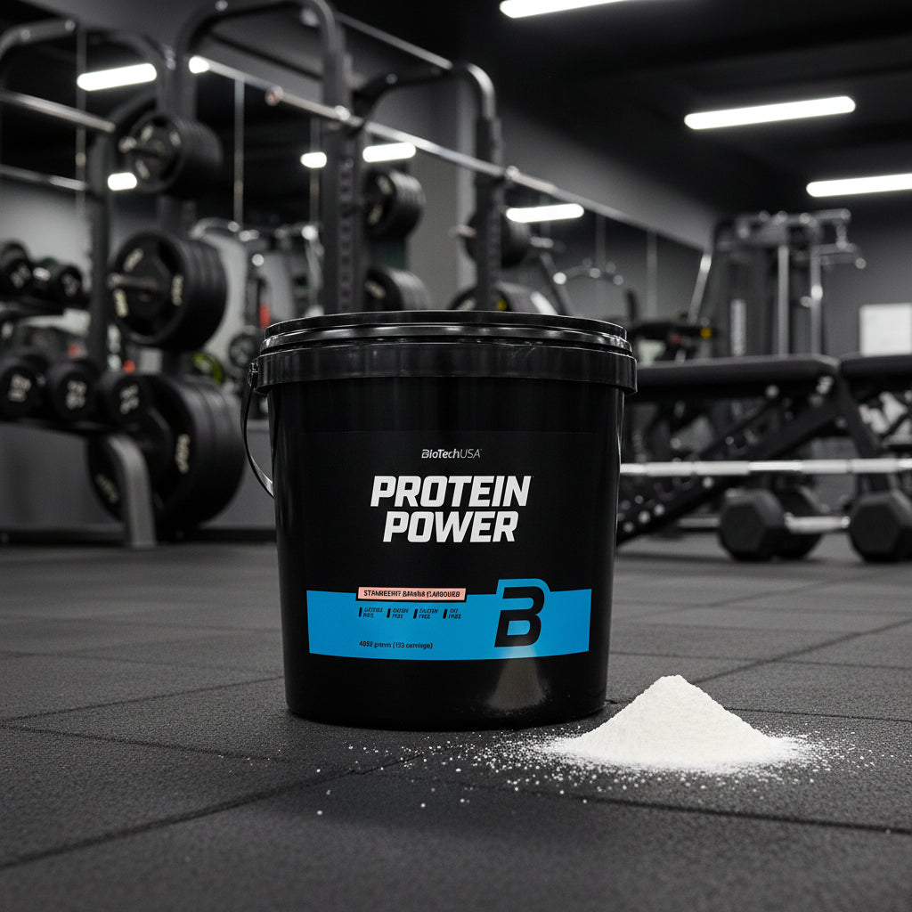 BiotechUSA PROTEIN POWER Baltymai 4000g Braškių-Bananųj