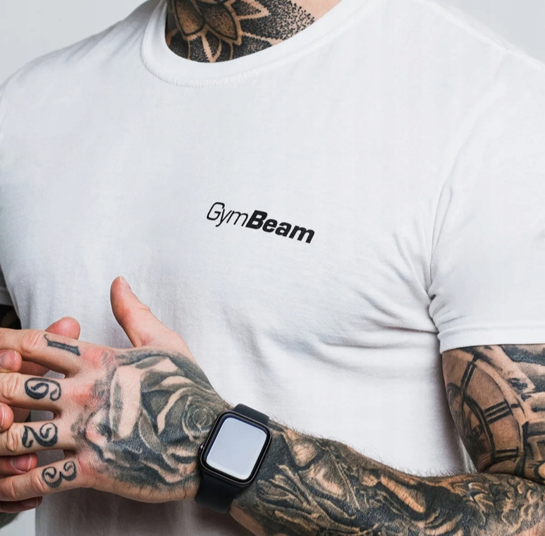 Gymbeam Basic Heather Military vyriški marškinėliai, balti