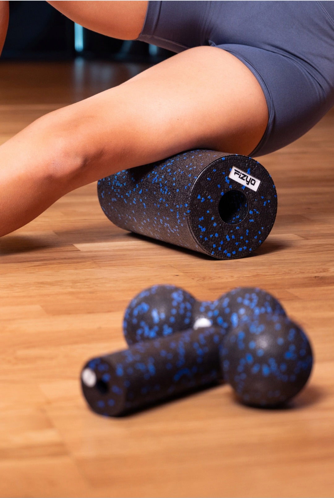 Masažo ir raumenų regeneracijos rinkinys FIZYO – masažo voleliai ir kamuoliukai