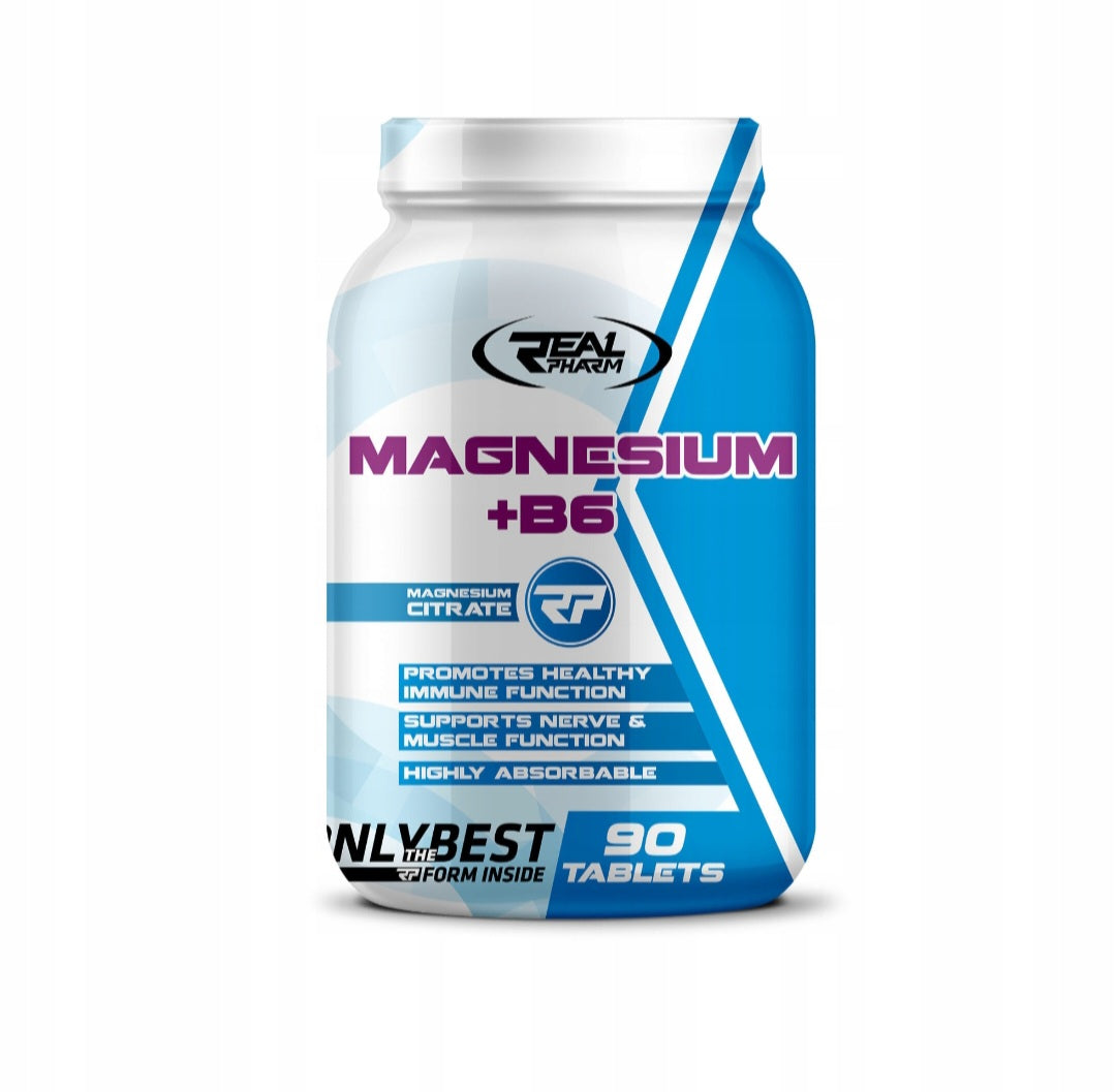 REAL PHARM Magnis + B6 citratas, mineralai, vitaminų tab.