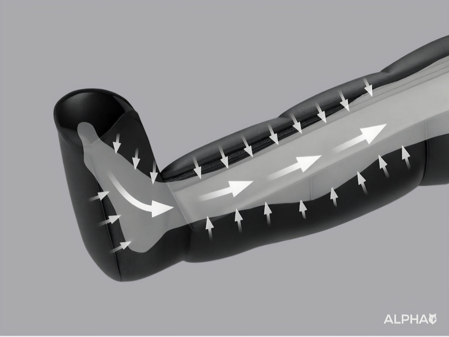 Alpha AMP-04 – automatinio limfodrenažo aparatas / masažuoklis kojoms