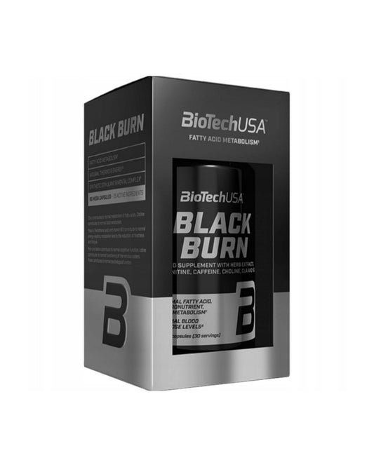Galingas riebalų degintojas BiotechUSA BLACK BURN 30 DAYS riebalų mažinimo kompleksas + Žolelės